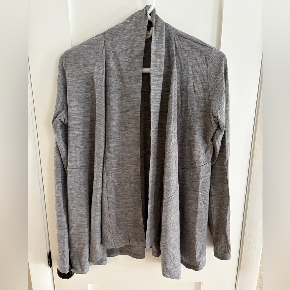 Ibex Wool Heather Gray Women's Cardigan